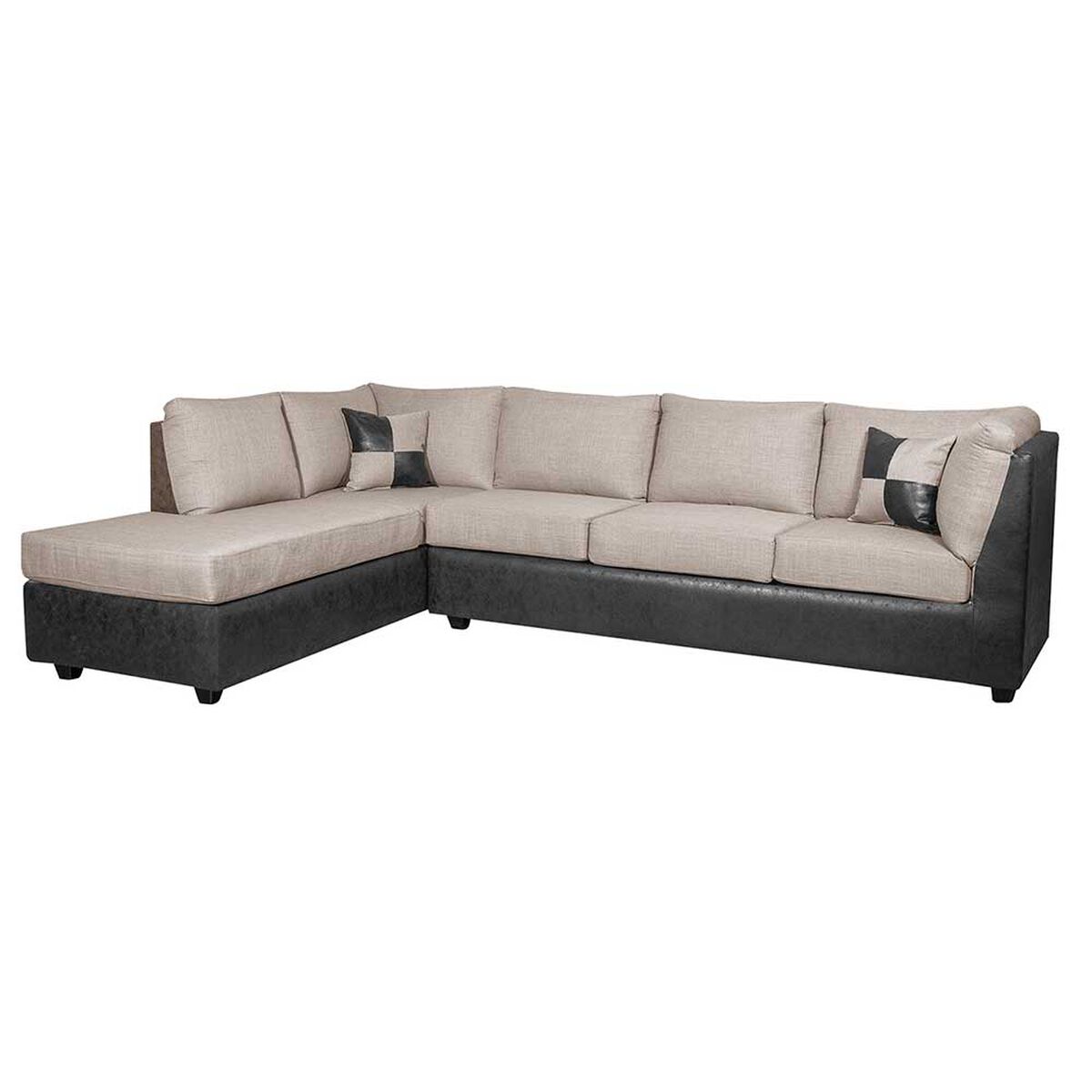 Seccional Black Factory Donato 3 Cuerpos Crema