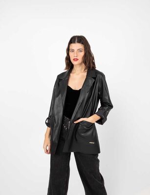 Imagen 1 del producto Blazer Ecocuero Mujer Fiorucci Negro