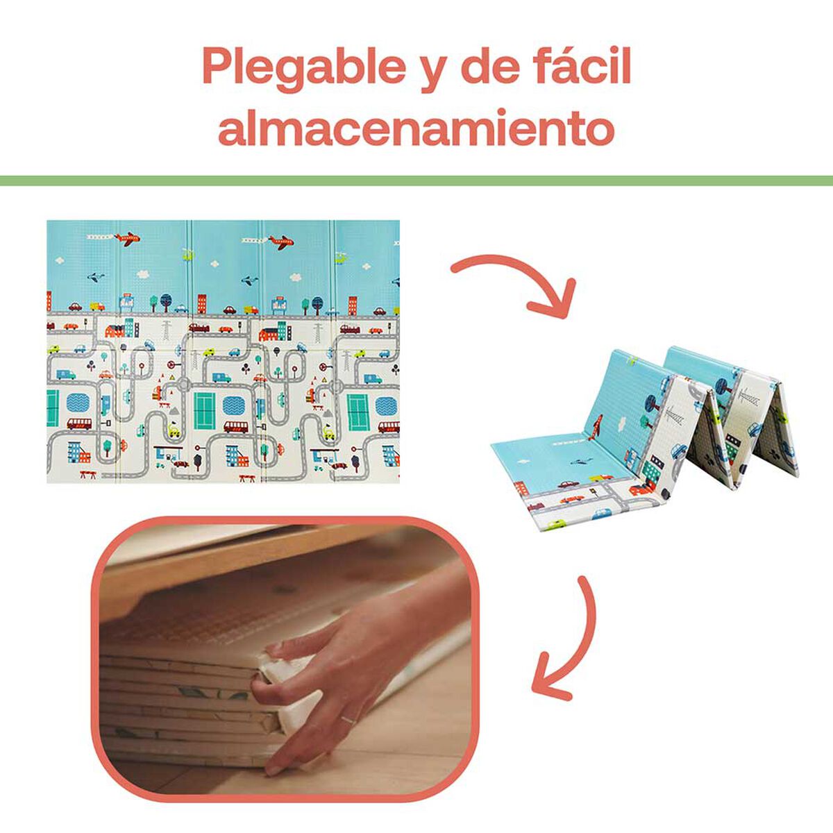 Alfombra Infantil Antigolpes Oso-Ciudad Bebesit