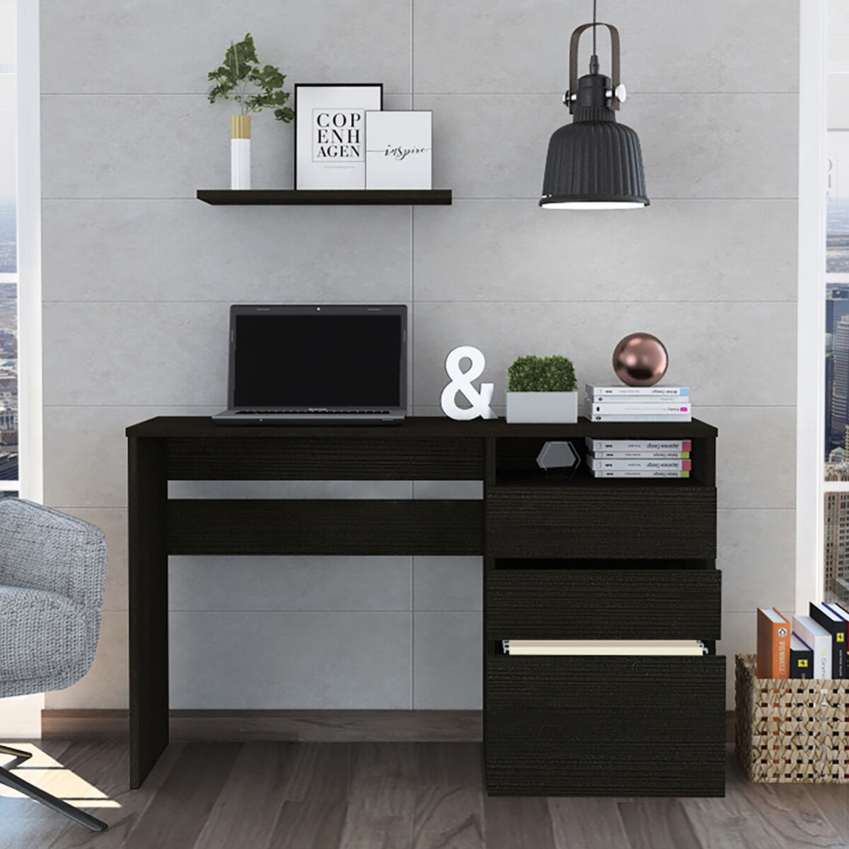 Escritorio TuHome Dublin Wengue