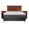 Box Spring CIC 2 Plazas Ortopedic Advance + Respaldo + 2 Veladores New Dublin