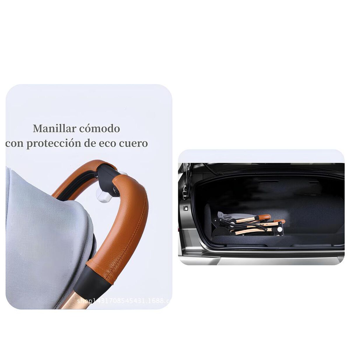 Coche de Paseo Últra Compacto con Accesorios Gris Lubabycas