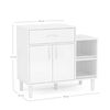 Mueble de Cocina para Microondas Vekkahome Montauri 1 Cajón 2 Puertas Blanco