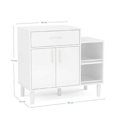 Imagen 2 del producto Mueble de Cocina para Microondas Vekkahome Montauri 1 Cajón 2 Puertas Blanco