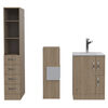 Set Muebles Torre de Baño + Mueble + Auxiliar + Espejo + Lavamanos TuHome Vanguard