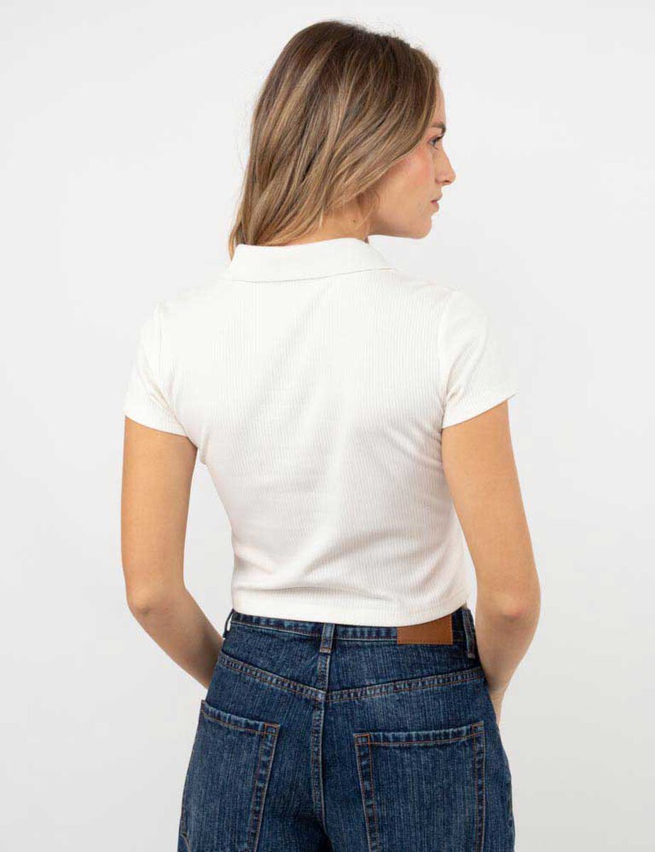 Polera Crop Con Cuello Mujer Icono