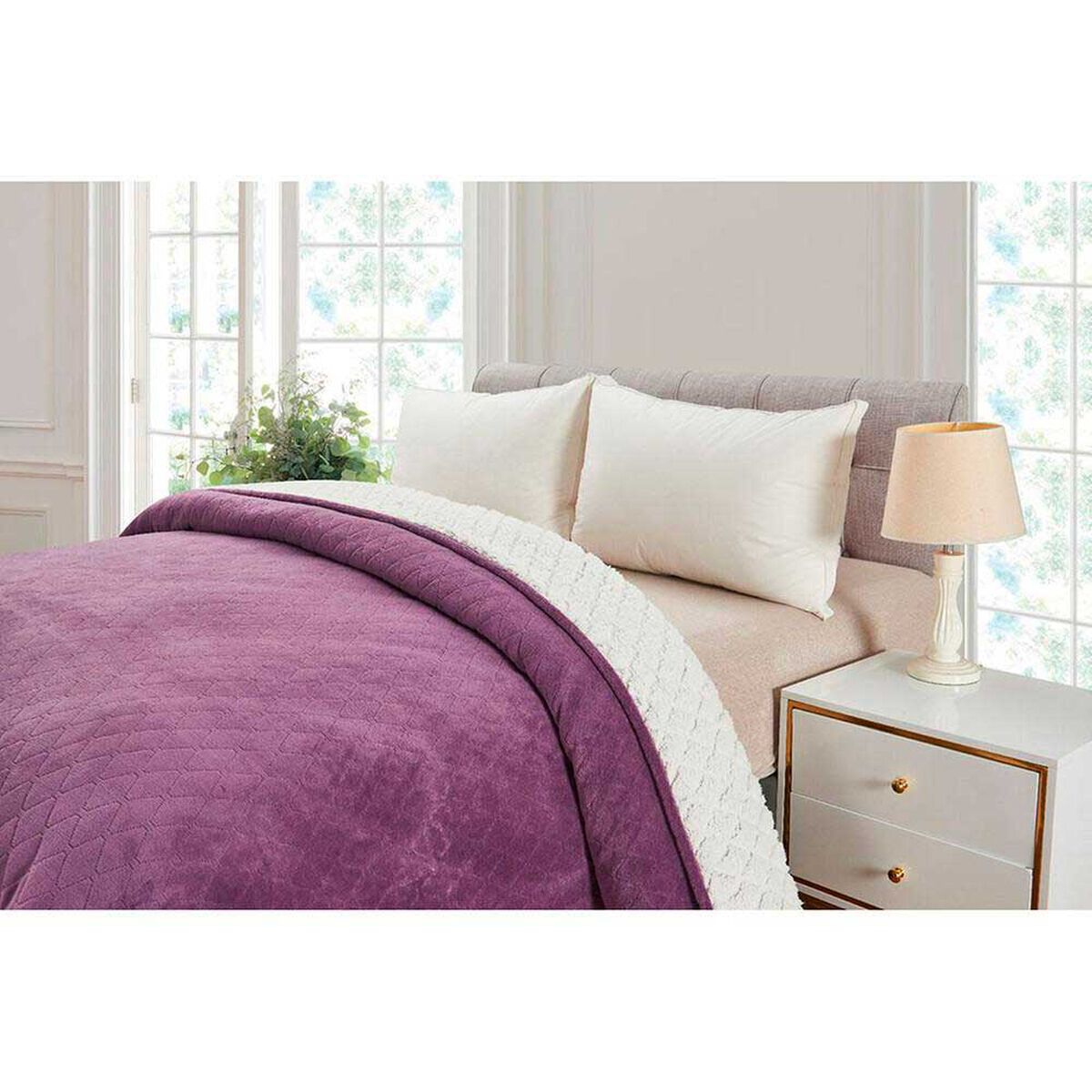 Plum&oacute;n Idetex Coral 2 Plazas Lila