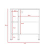 Combo Gabinete + Mueble Lavamanos + Optimizador Baño + Mueble Auxiliar  TuHome Big Bath