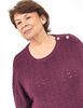 Sweater Con Aplique Botones Cuello Redondo Mujer Extralindas