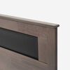 Cama Europea Rosen 1,5 Plazas New Style 6 + Respaldo Ferrera Gris + Velador