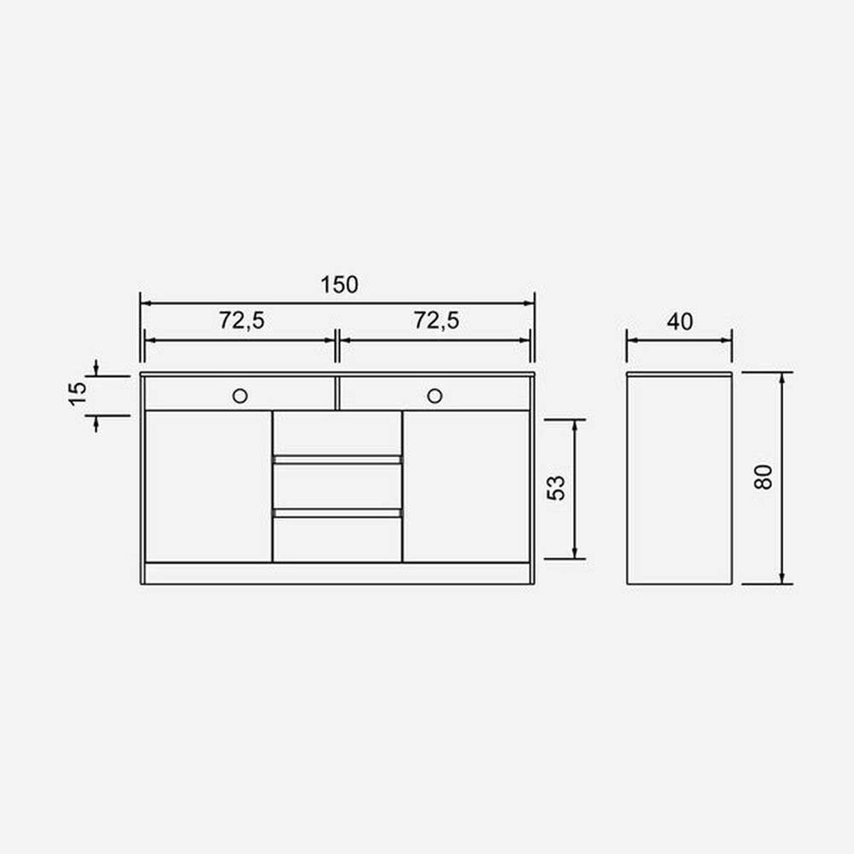 Rack TV CIC Colbun Olmo Blanco Hasta 60"