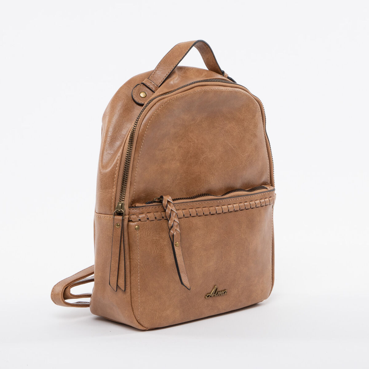 Mochila Ecocuero Camel Alma
