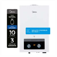 Calefont Gas Licuado Midea MGWH10-20MDNCLW-GL Tiro Natural 10 lts.