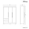 Clóset Vekkahome Vivacce 3 Puertas 2 Cajones Negro Café
