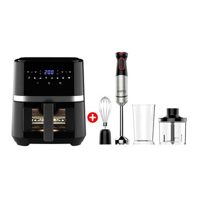 Combo Freidora de Aire Kioto Nagano 5,5 lts. + Multimixer Kioto Iwaki 700 ml.