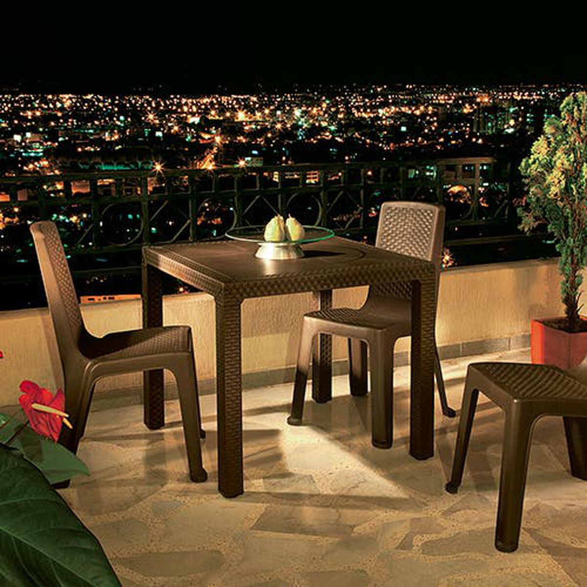 Mesa de Terraza Rimax Eterna Wengue