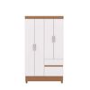 Closet Vekkahome Americano 4 Puertas 2 Cajones Blanca
