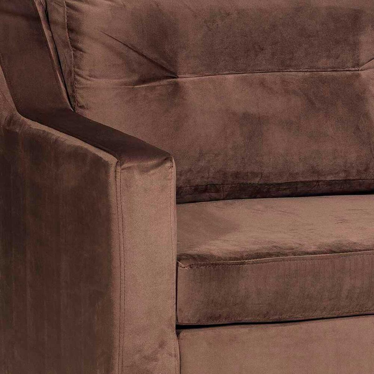 Juego de Living Dise&ntilde;o A&M Home Aries Sof&aacute; 3 Cuerpos + 2 Pouf 1 Cuerpo  Chocolate