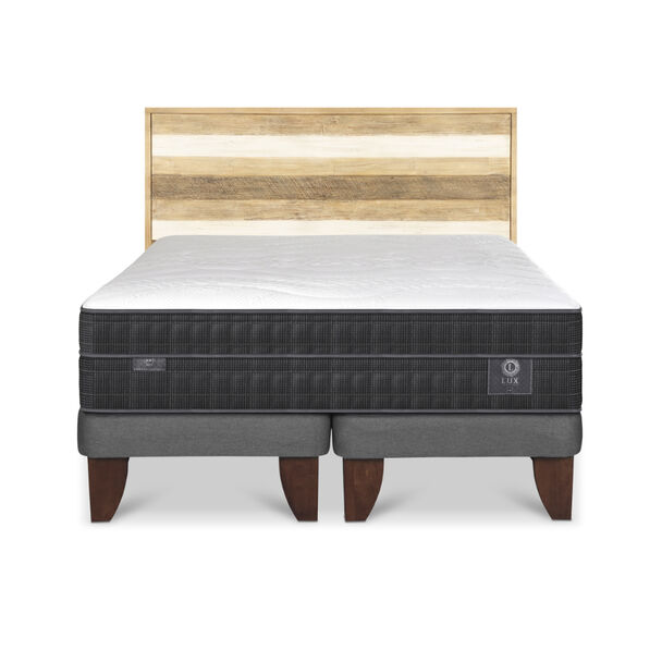 Cama Europea CIC King Lux + 1 Respaldo Loira