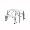 Set Mesa + 2 Bancos Plegables Northwest Blanco