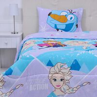 Plumón Infantil Disney 1,5 Plazas Frozen Snowing