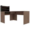 Combo Escritorio en L + Gabinete TuHome Bilbao Miel Wengue