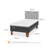 Cama Europea CIC 1,5 Plazas Ortopedic Advance + Respaldo Sile