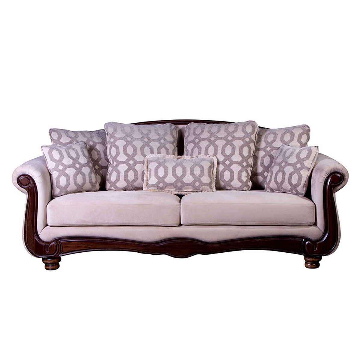 Sof&aacute; Tela Soft Velvet Latam Home Catania 3 Cuerpos