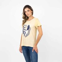 Polera Manga Corta Mujer Zibel Amarillo, Azul, Blanco, Negro, Rosado