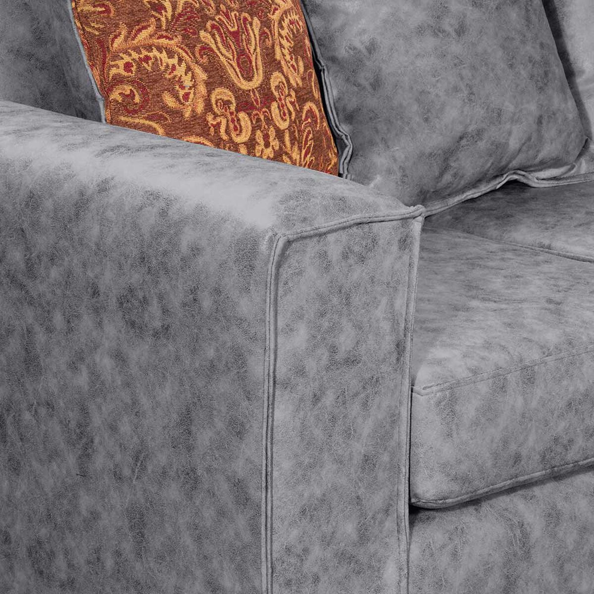 Juego de Living Black Factory Ezeiza Sof&aacute; 3 Cuerpos + Dos Sillones 1 Cuerpo Gris