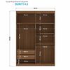 Clóset Onessta Buriti 4 Puertas 2 Cajones Jatoba Arena