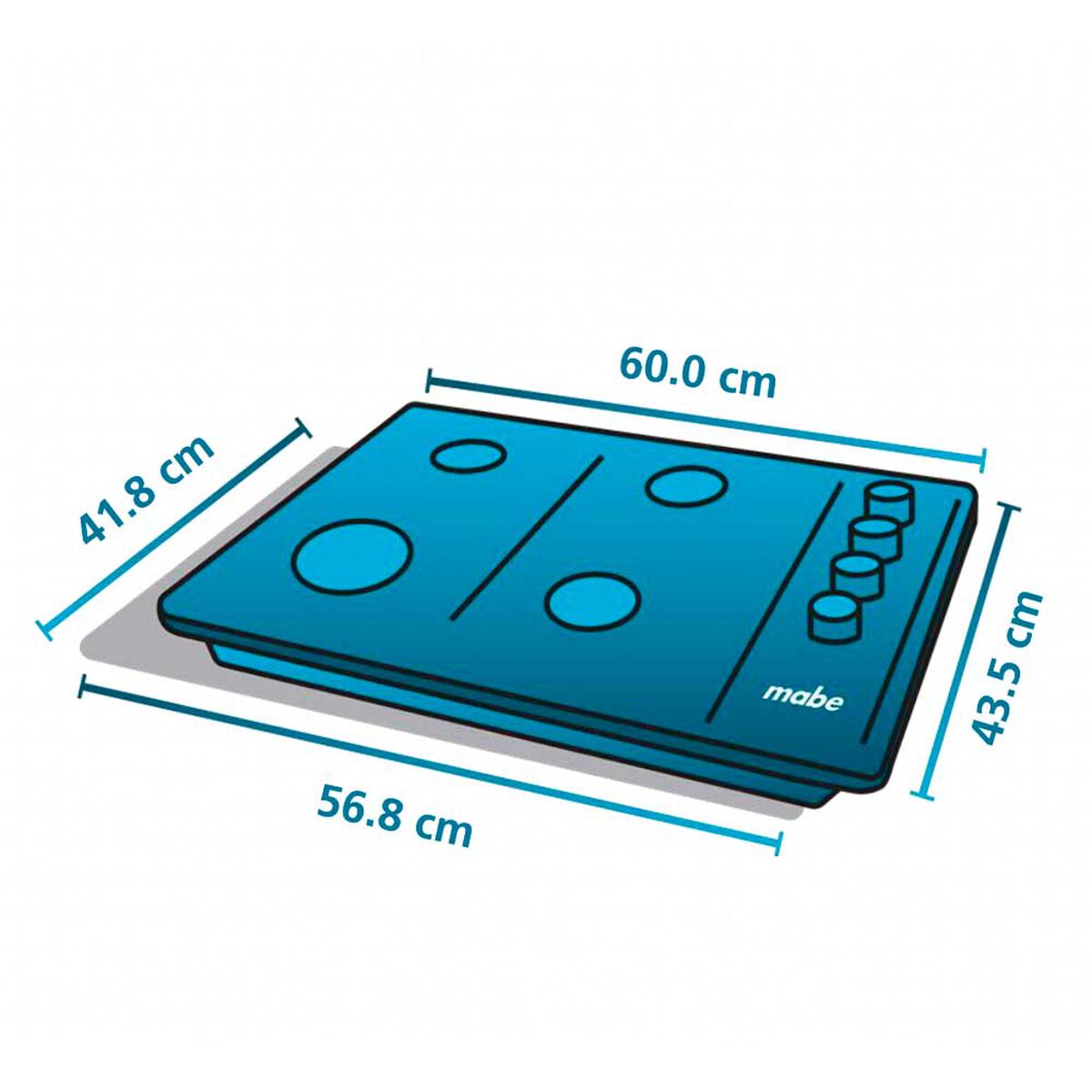 Kit Empotrable Campana Mabe CM6045XV0 + Encimera CMG6044LD-1CL