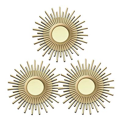 Imagen 1 del producto Set 3 Espejos Plástico Vgo para Colgar Circular 25 cm Dorado