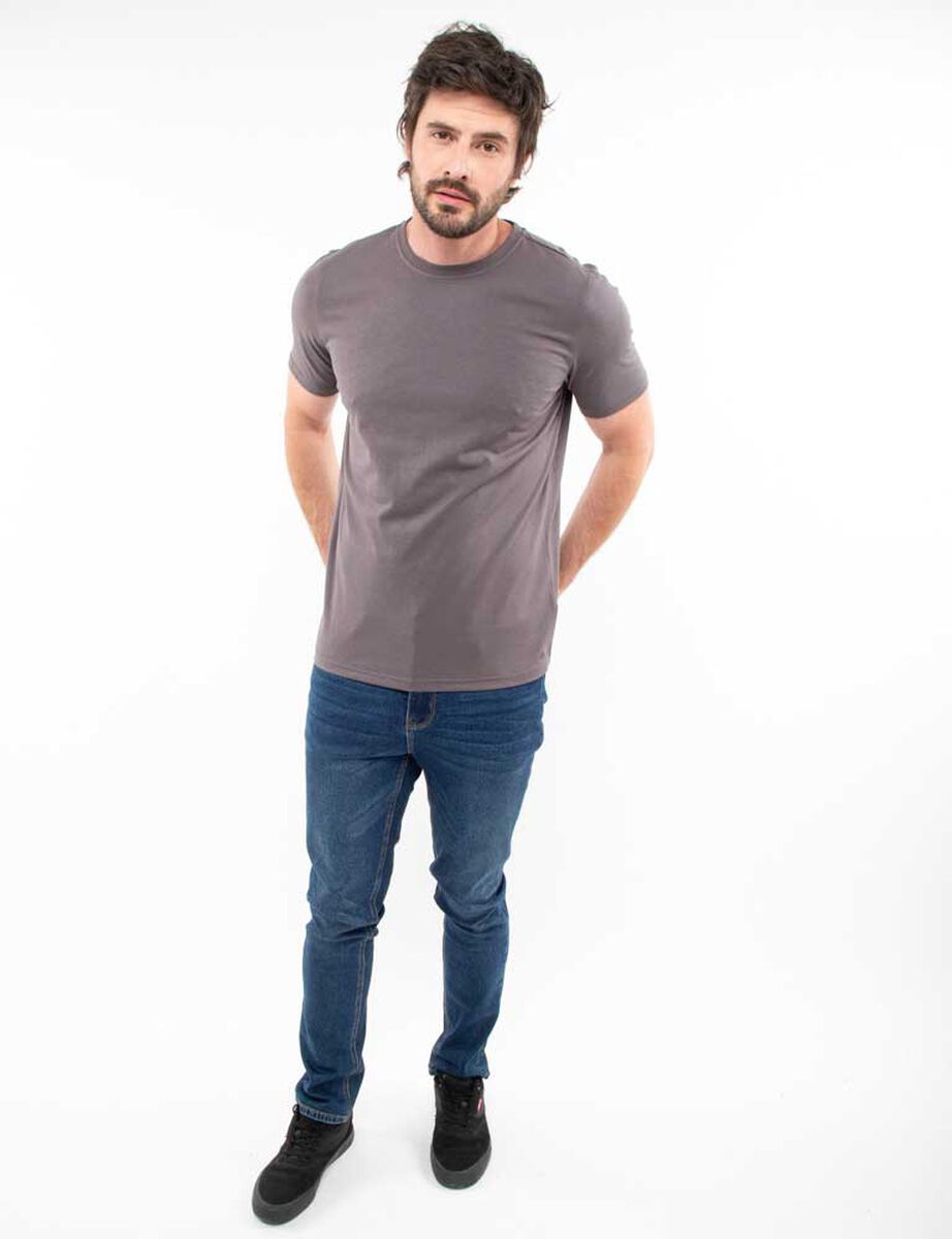 Polera Slim Lisa Manga Corta Hombre Zibel