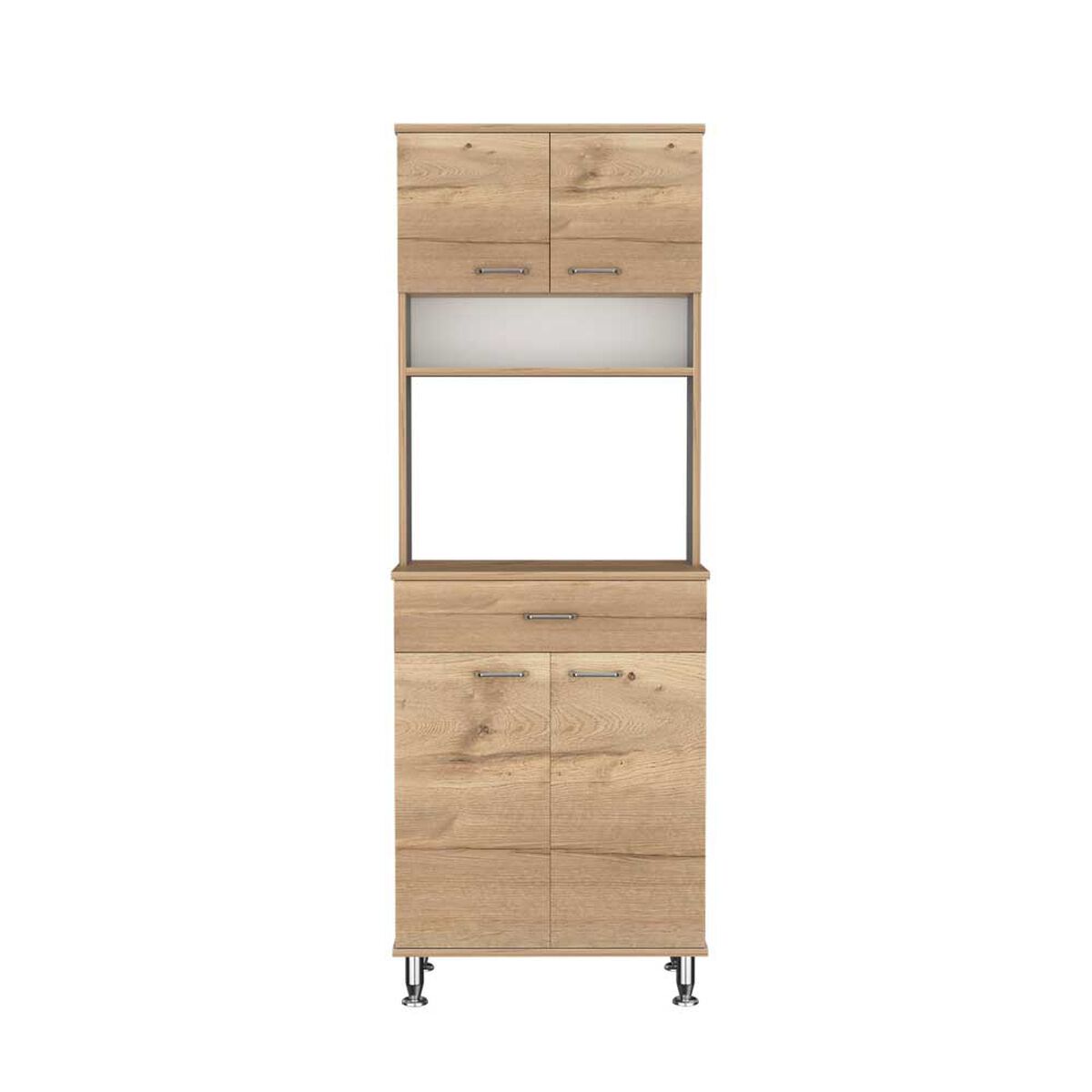 Mueble Microondas Tuhome Kitchen60 4 Puertas 1 Cajón Duna Blanco