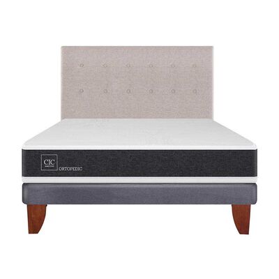 Imagen 1 del producto Cama Europea CIC 2 Plazas Ortopedic + Respaldo Tigris