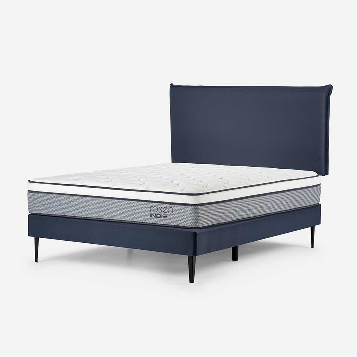 Cama Europea Rosen 2 Plazas Indie + Respaldo Maurice