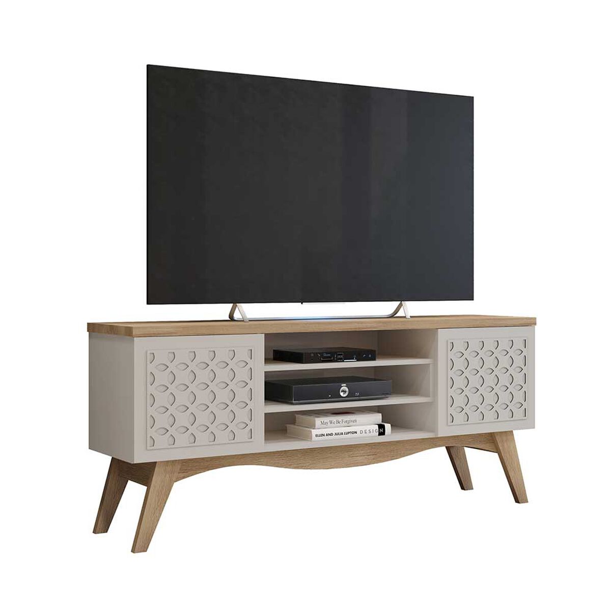 Rack TV Exit Lis Hasta 65" Beige Cedro