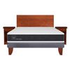Cama Europea CIC 2 Plazas Ortopedic + Respaldo + 2 Veladores New Villarrica