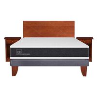 Cama Europea CIC 2 Plazas Ortopedic + Respaldo + 2 Veladores New Villarrica