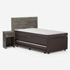 Bed Boxet Rosen 1,5 Plazas Ergo T + Respaldo + Velador Tabor Grafito