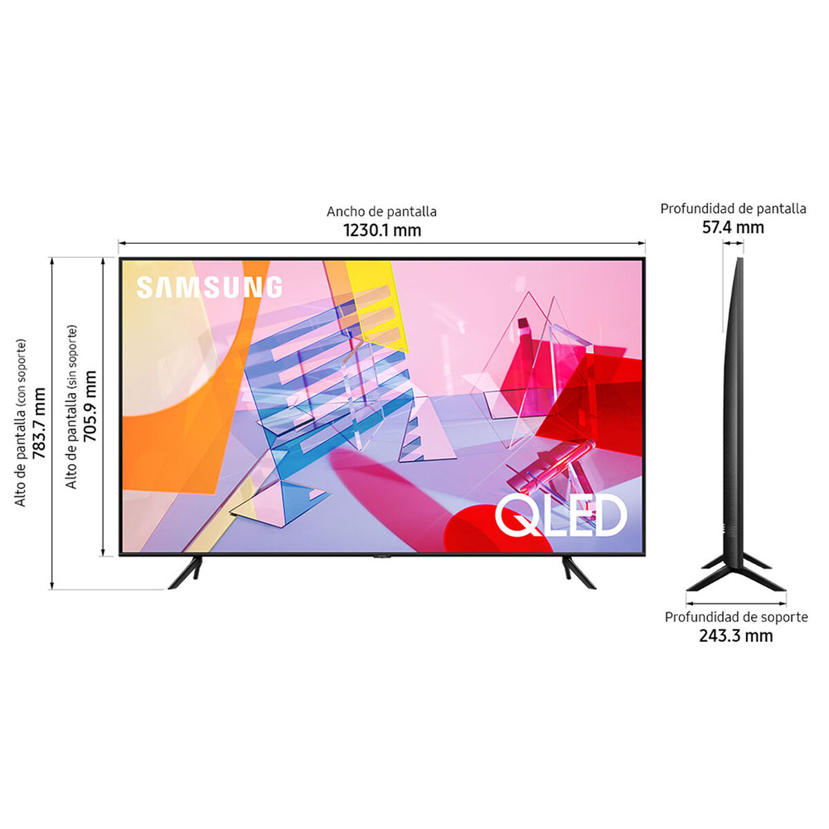 QLED 55" Samsung Q60T Smart TV 4K Ultra HD