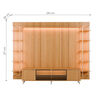 Rack TV 80" + Panel Neon Float Led + 2 Repisas Decocasa Carvalho