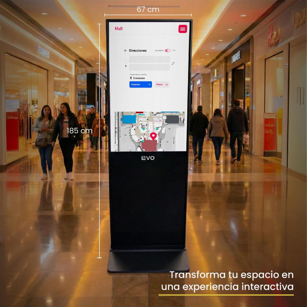 Pantalla Totem Publicitario Levo Totem Publicitario 50" Negro
