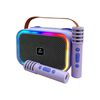 Karaoke MLAB My LiL Voice Luz RGB 2 Micr&oacute;fonos Inal&aacute;mbricos Morado