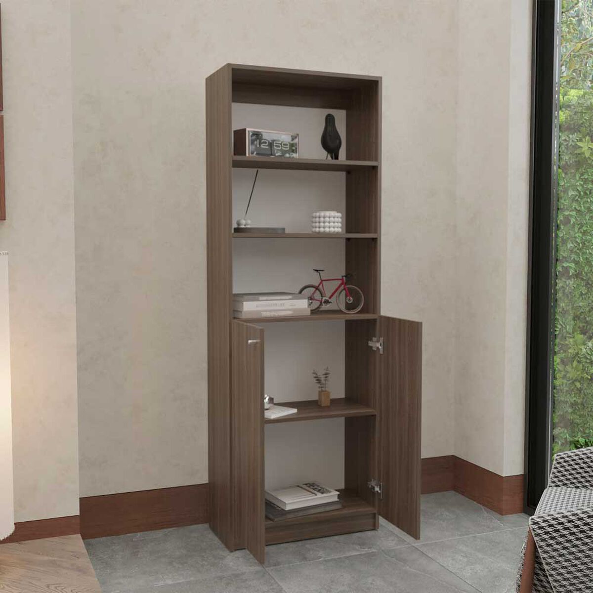 Biblioteca Tuhome Home E Melamina Milan Y Blanco&nbsp;