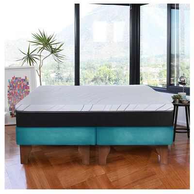 Cama Europea Latam Home 2 Plazas Zen Pro Turquesa