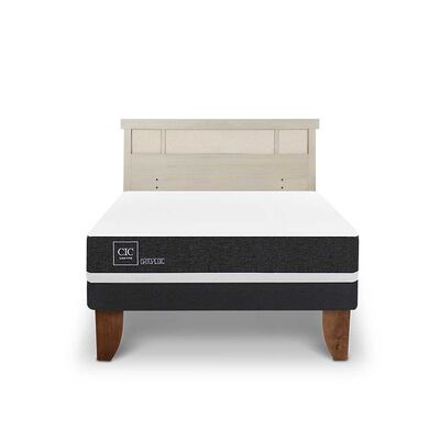 Cama Europea CIC 2 Plazas Ortopedic + Respaldo Dublin Alpino