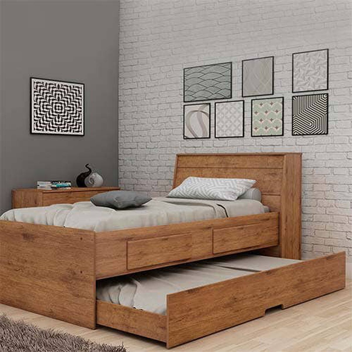 Base para Cama Nido Decocasa 1 Plaza Teen
