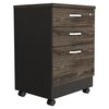 Escritorio Doble + Archivador 3 Cajones Negro TuHome Home Office